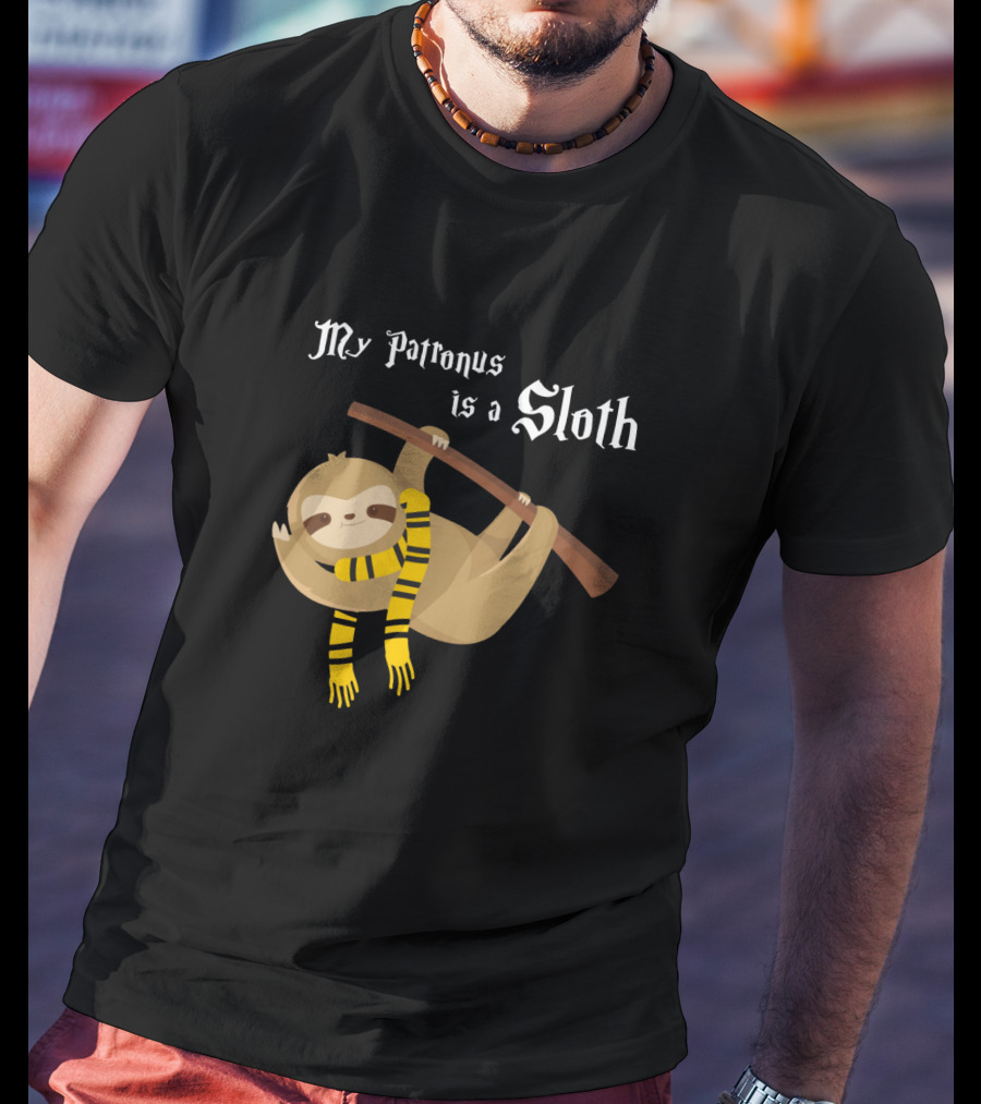 My Patronus Is A Sloth Hogwarts Gryffindor Scarf Magic Creature T-Shirt