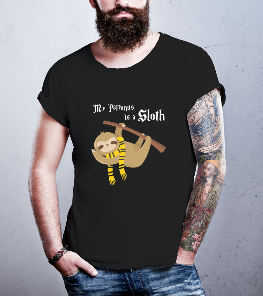 My Patronus Is A Sloth Hogwarts Gryffindor Scarf Magic Creature T-Shirt