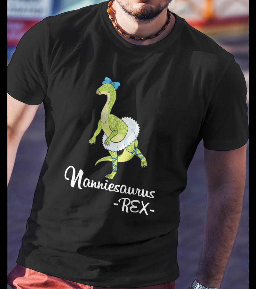 Nanniesaurus Rex Ballet Dancer Dinosaurs T-Shirt