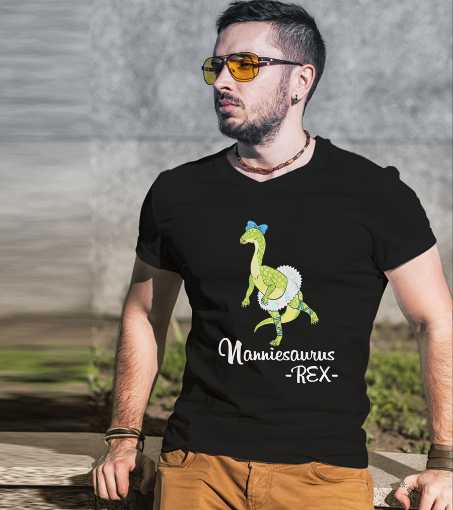 Nanniesaurus Rex Ballet Dancer Dinosaurs T-Shirt