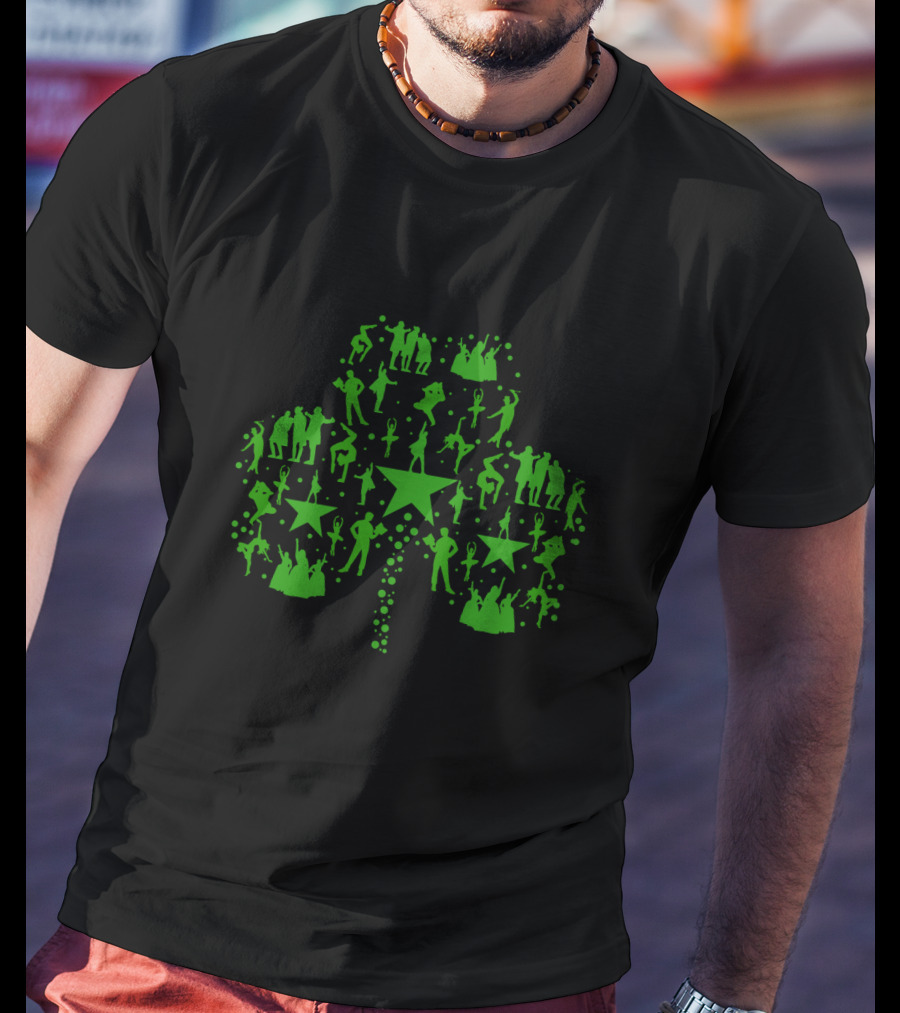 Irish Broadway Musicals Shamrock Dancers With Stars T-Shirt