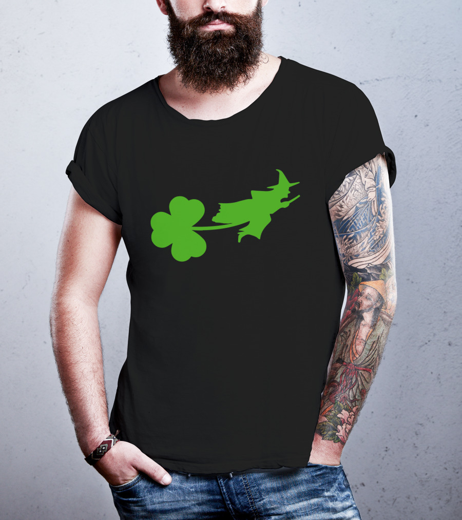 Wicked Witch Riding Shamrock T-Shirt
