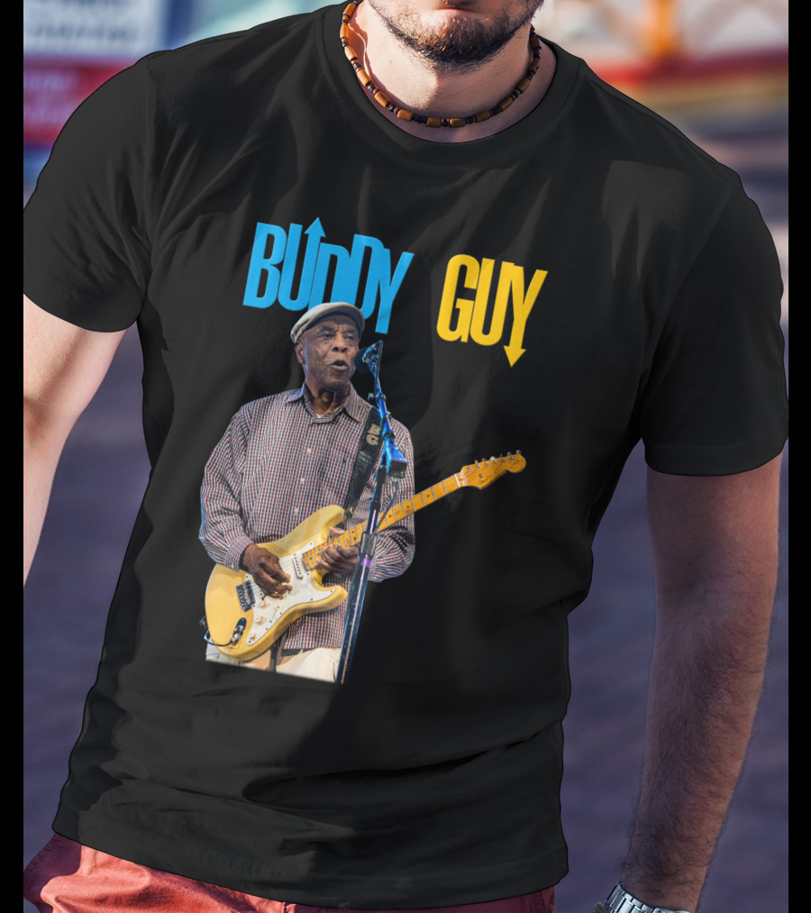 Buddy Guy Electric Blues Performance With Guitar And Microphone T-Shirt