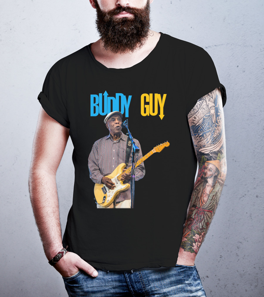 Buddy Guy Electric Blues Performance With Guitar And Microphone T-Shirt