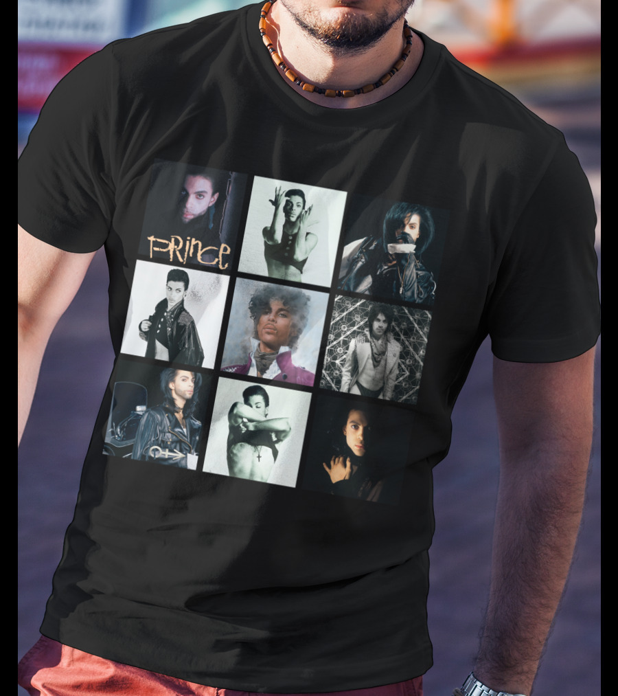 Prince Iconic Album Collection Collage: The Very Best Imagery T-Shirt