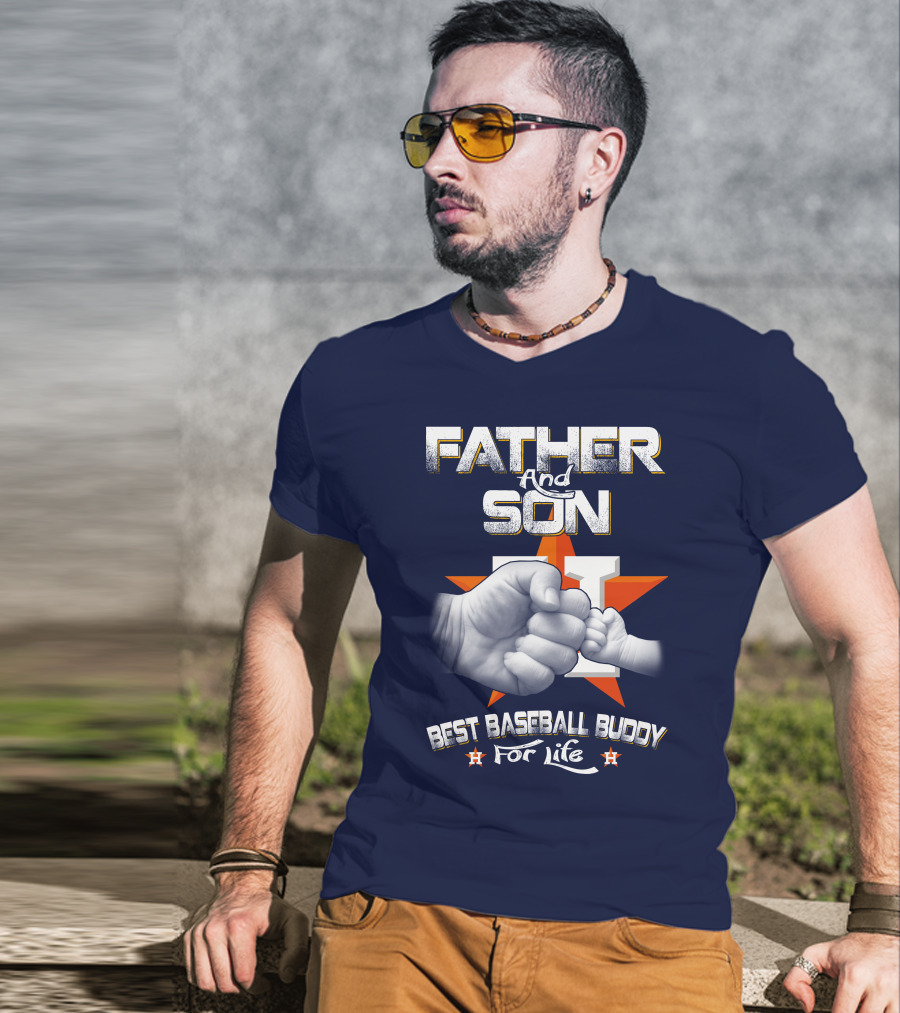 Father And Son Best Baseball Buddy For Life Astros Fan T-Shirt