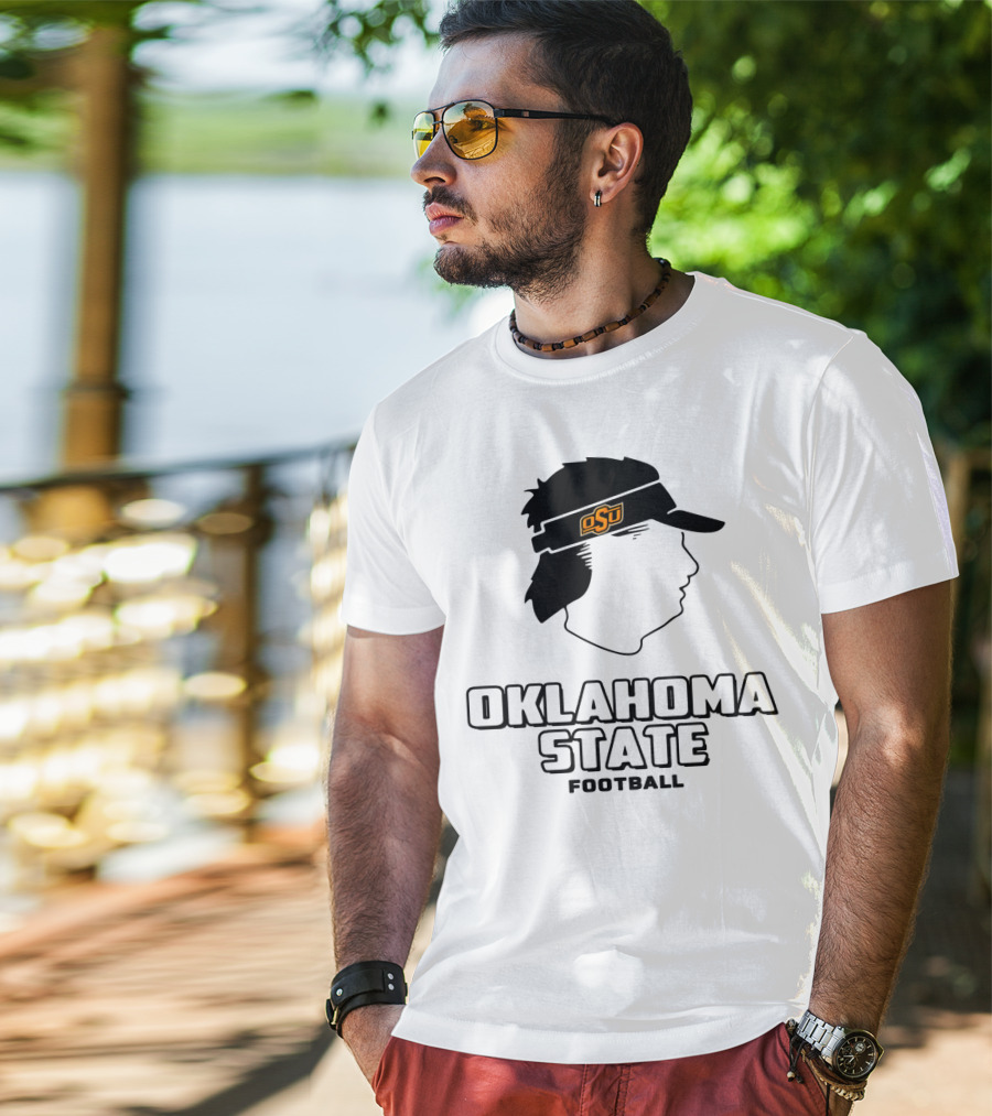 Oklahoma State OSU Head Visor Football T-Shirt