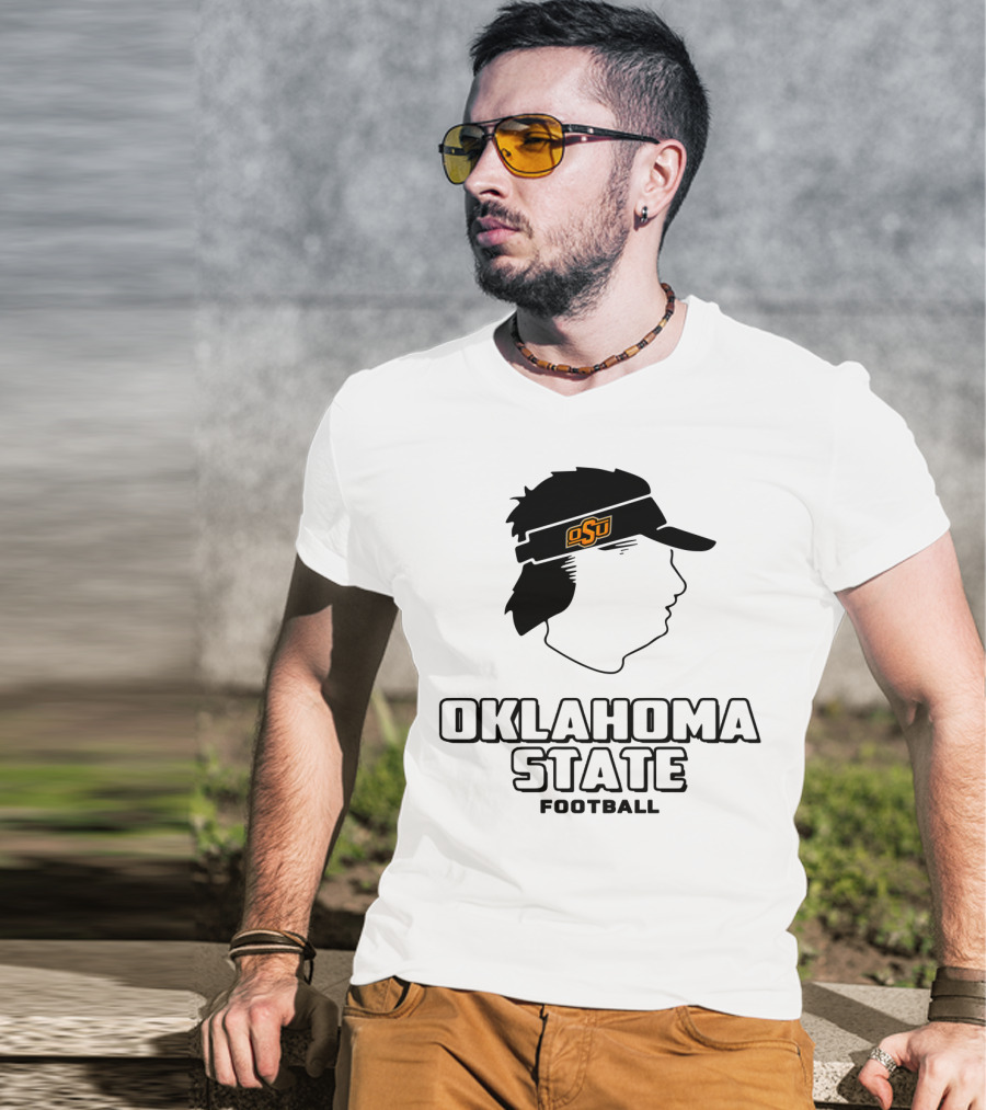 Oklahoma State OSU Head Visor Football T-Shirt