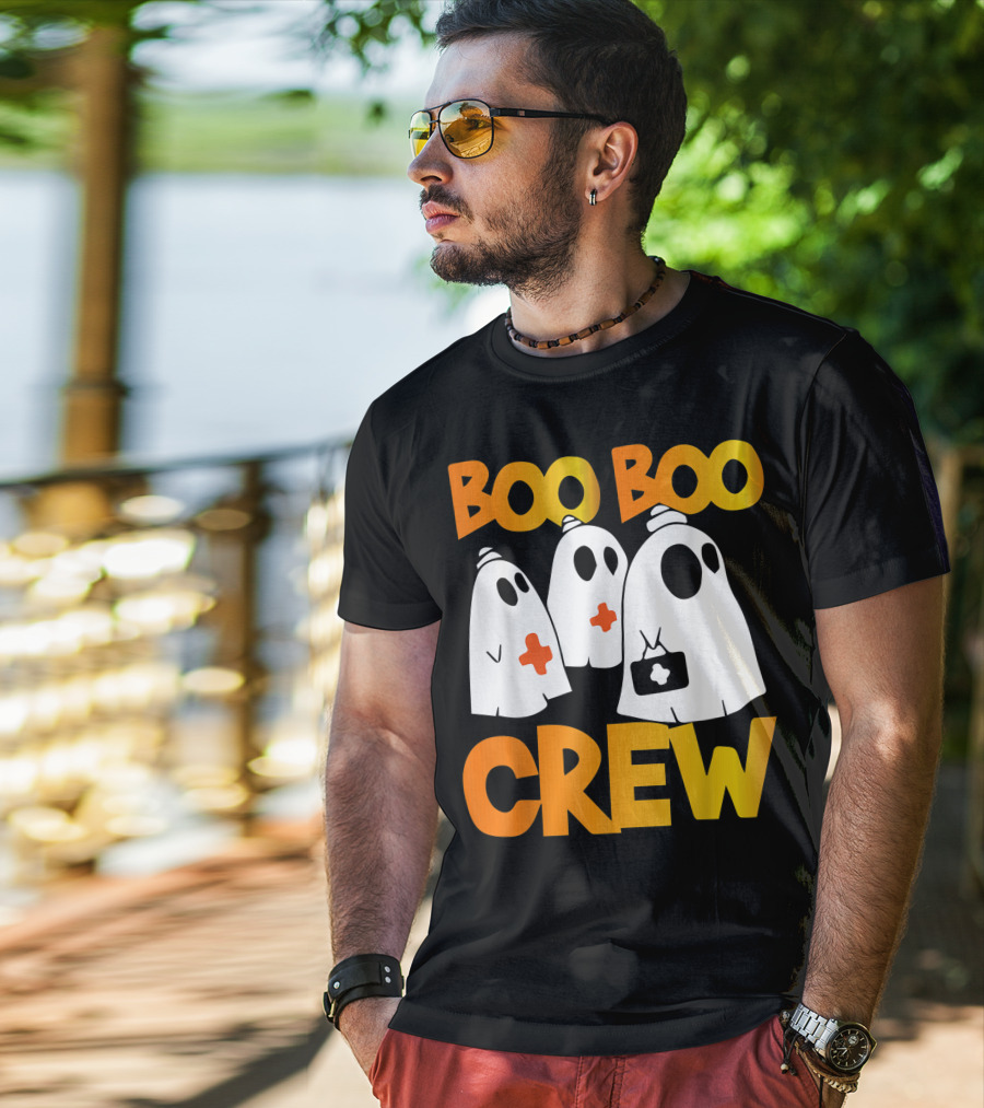 Boo Boo Crew Nurse Ghost Halloween T-Shirt