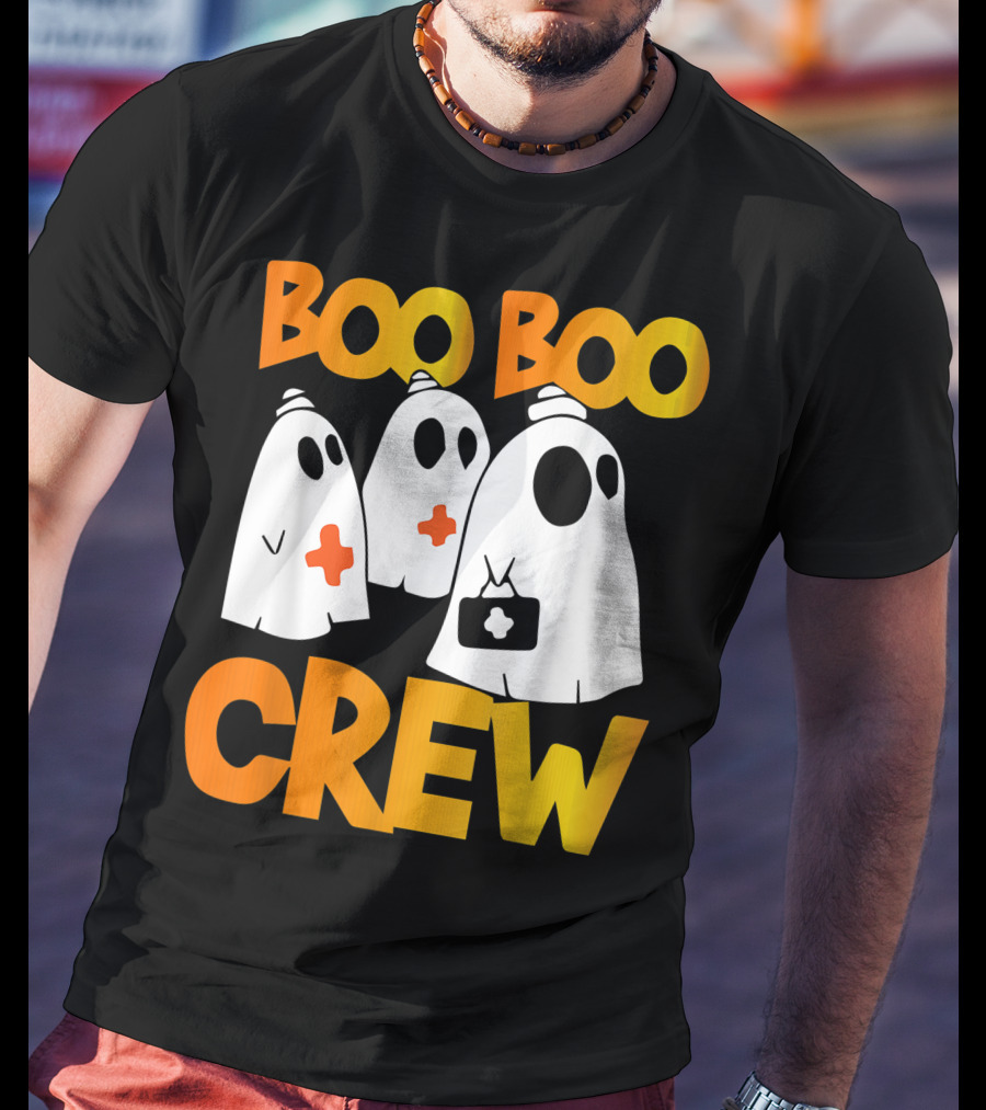 Boo Boo Crew Nurse Ghost Halloween T-Shirt