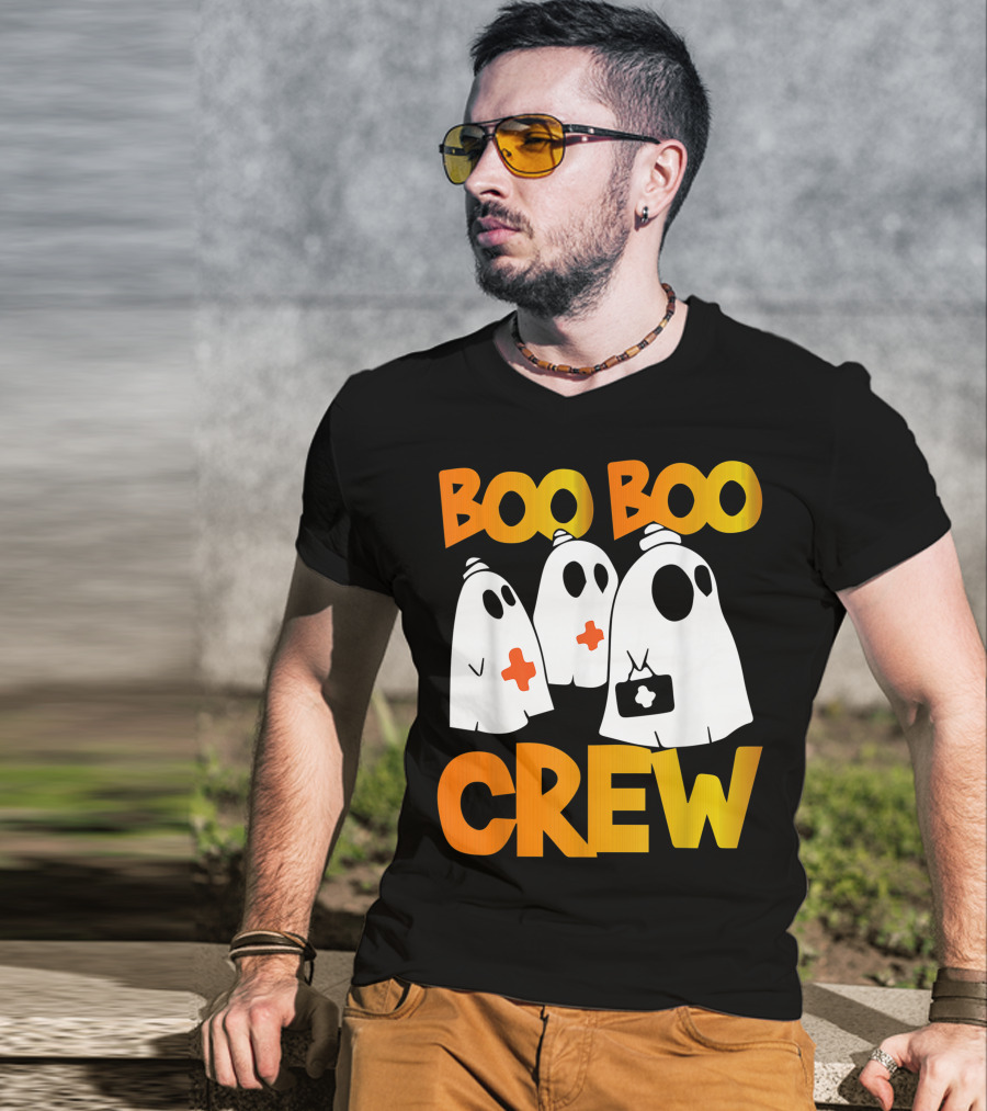 Boo Boo Crew Nurse Ghost Halloween T-Shirt