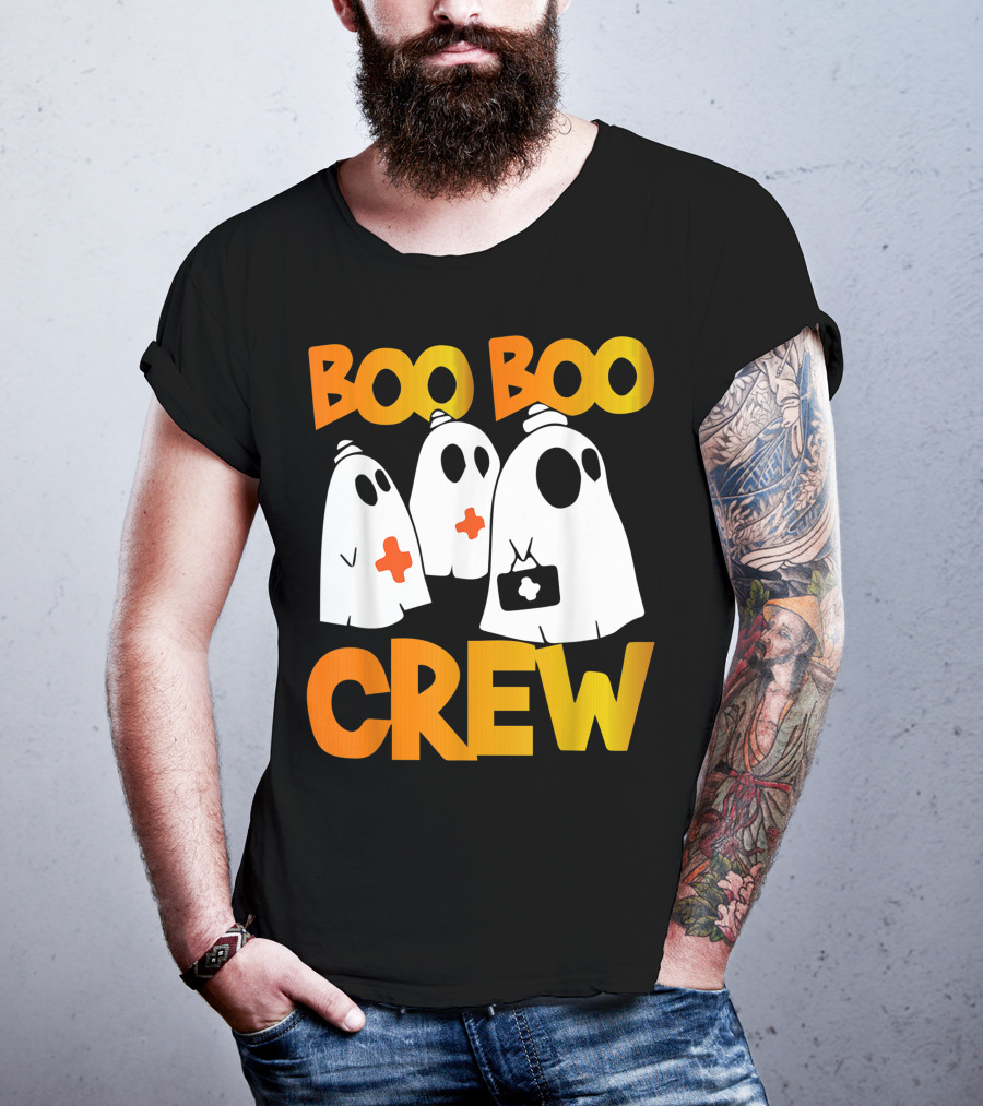Boo Boo Crew Nurse Ghost Halloween T-Shirt