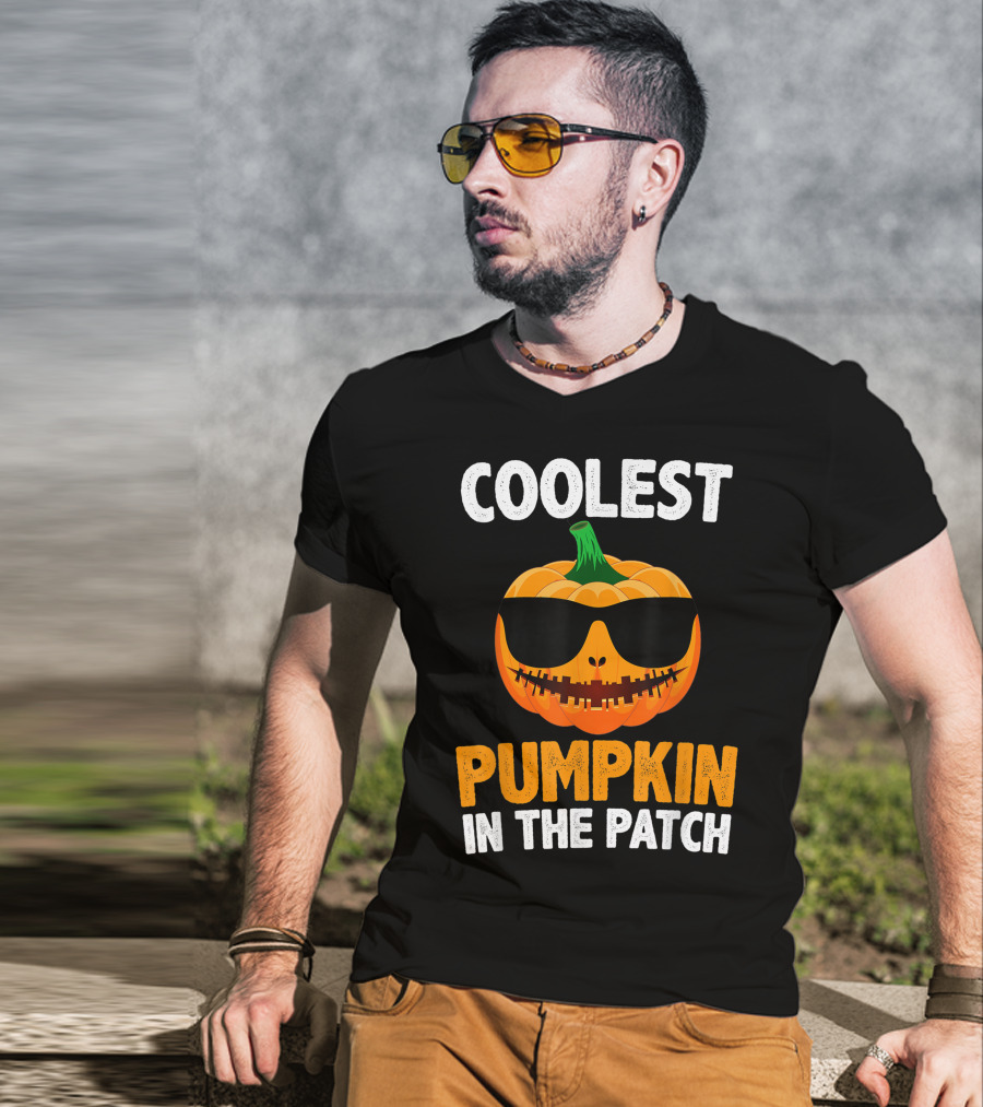 Coolest Pumpkin In The Patch With Sunglasses T-Shirt