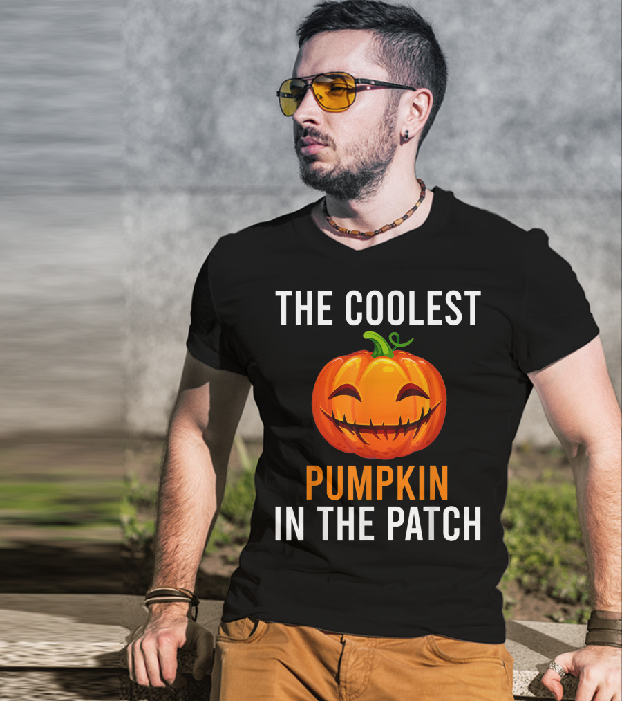 The Coolest Smiling Pumpkin In The Patch T-Shirt