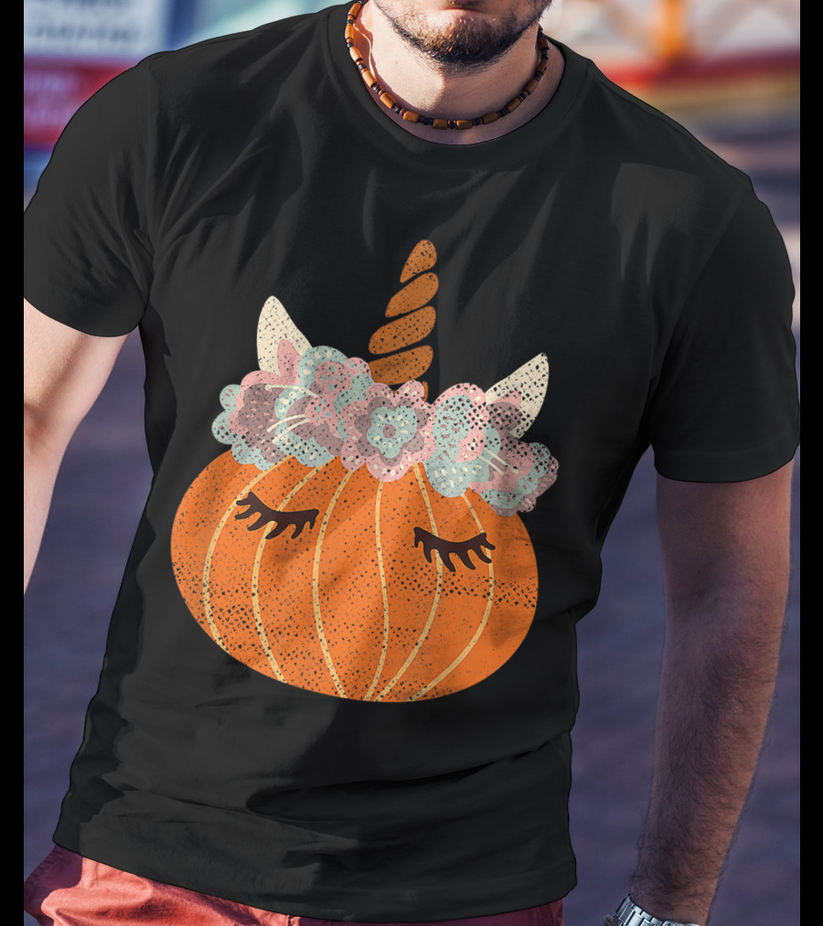 Halloween Cute Pumpkin Unicorn Costume Best T-Shirt