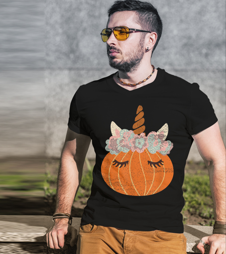 Halloween Cute Pumpkin Unicorn Costume Best T-Shirt