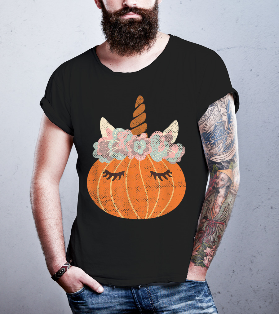 Halloween Cute Pumpkin Unicorn Costume Best T-Shirt