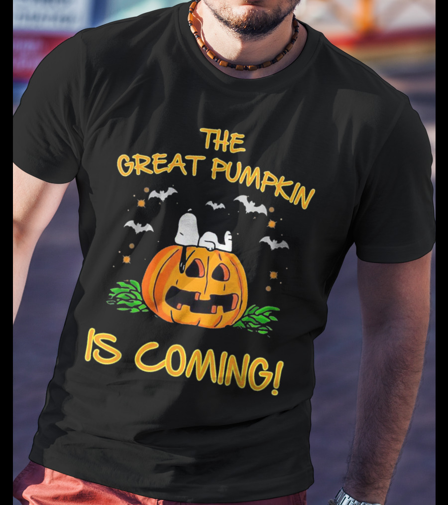 The Great Pumpkin Is Coming Peanuts Snoopy Halloween T-Shirt