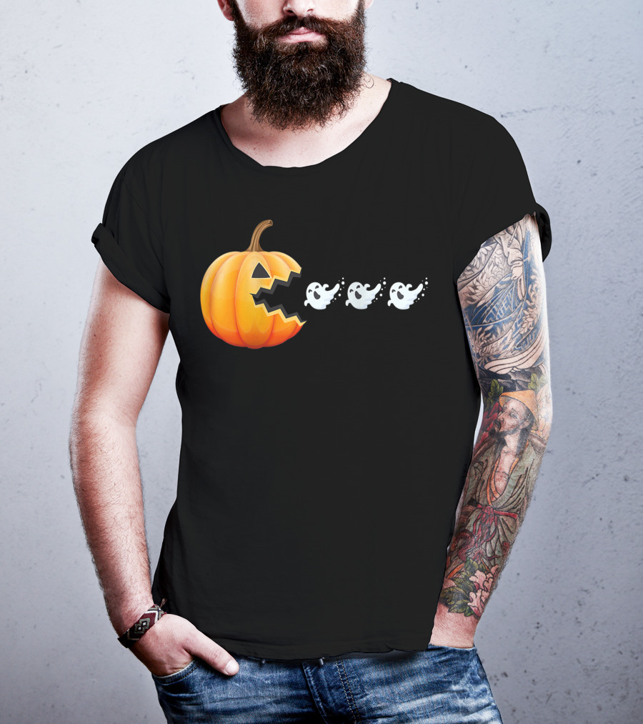 Funny Pumpkin Eating Ghosts Halloween Best T-Shirt
