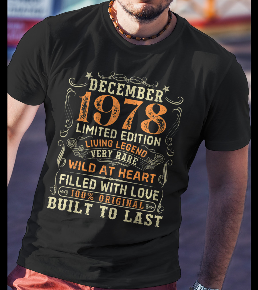 December 1978 Living Legend Very Rare Wild At Heart Built To Last T-Shirt