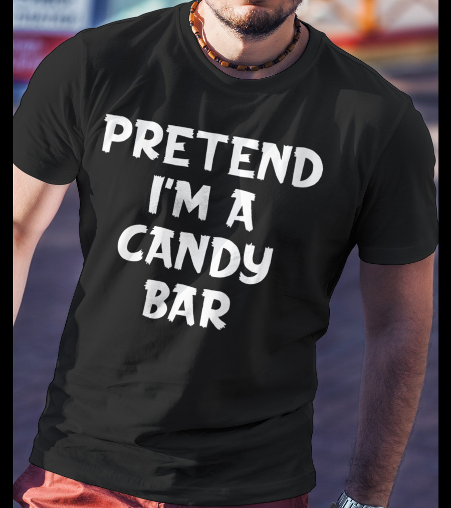 Women Pretend I'm A Candy Bar Funny Lazy Halloween Party T-Shirt