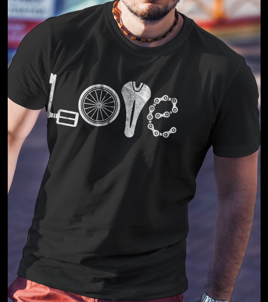 Love Cycling Biking Bicycle Rider Bike Riding Elements T-Shirt