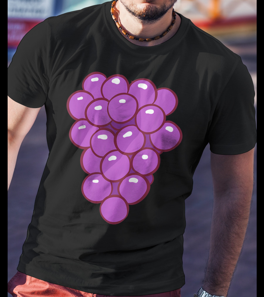 Funny Halloween Purple Grape Cluster T-Shirt