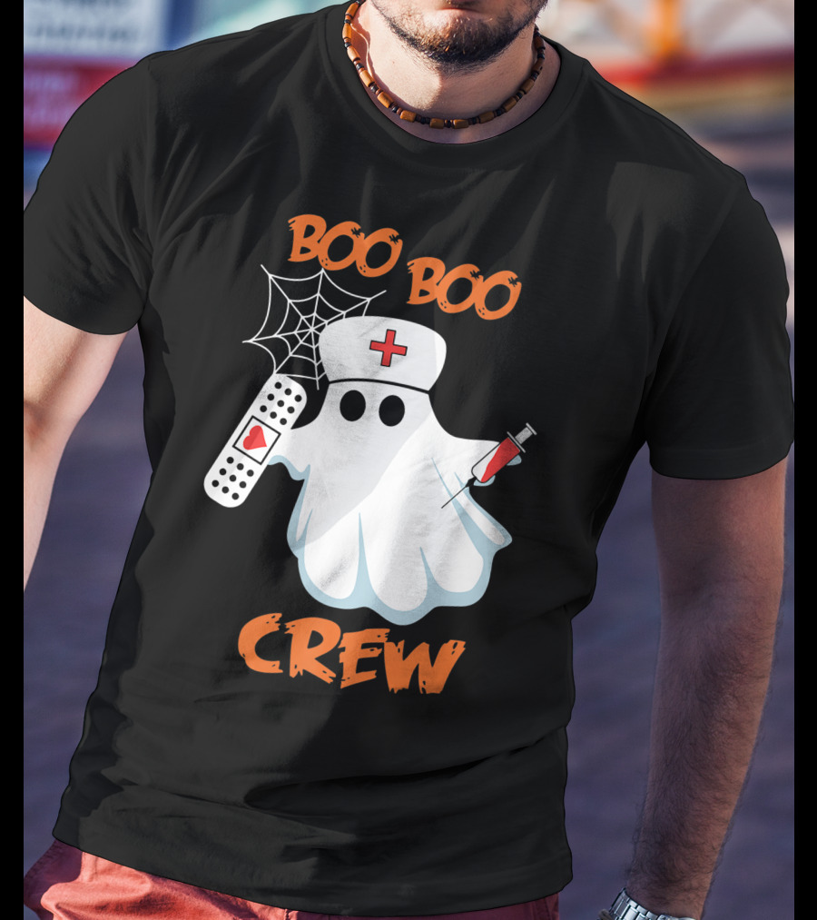 Boo Boo Crew Funny Halloween Nurse RN Medical EMS Staff T-Shirt