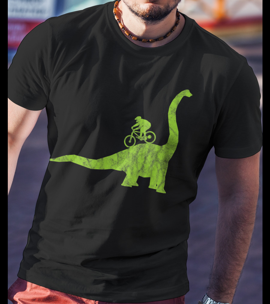 Mountain Bike MTB Dinosaur Funny Cycling Bicycle Rider Adventure T-Shirt