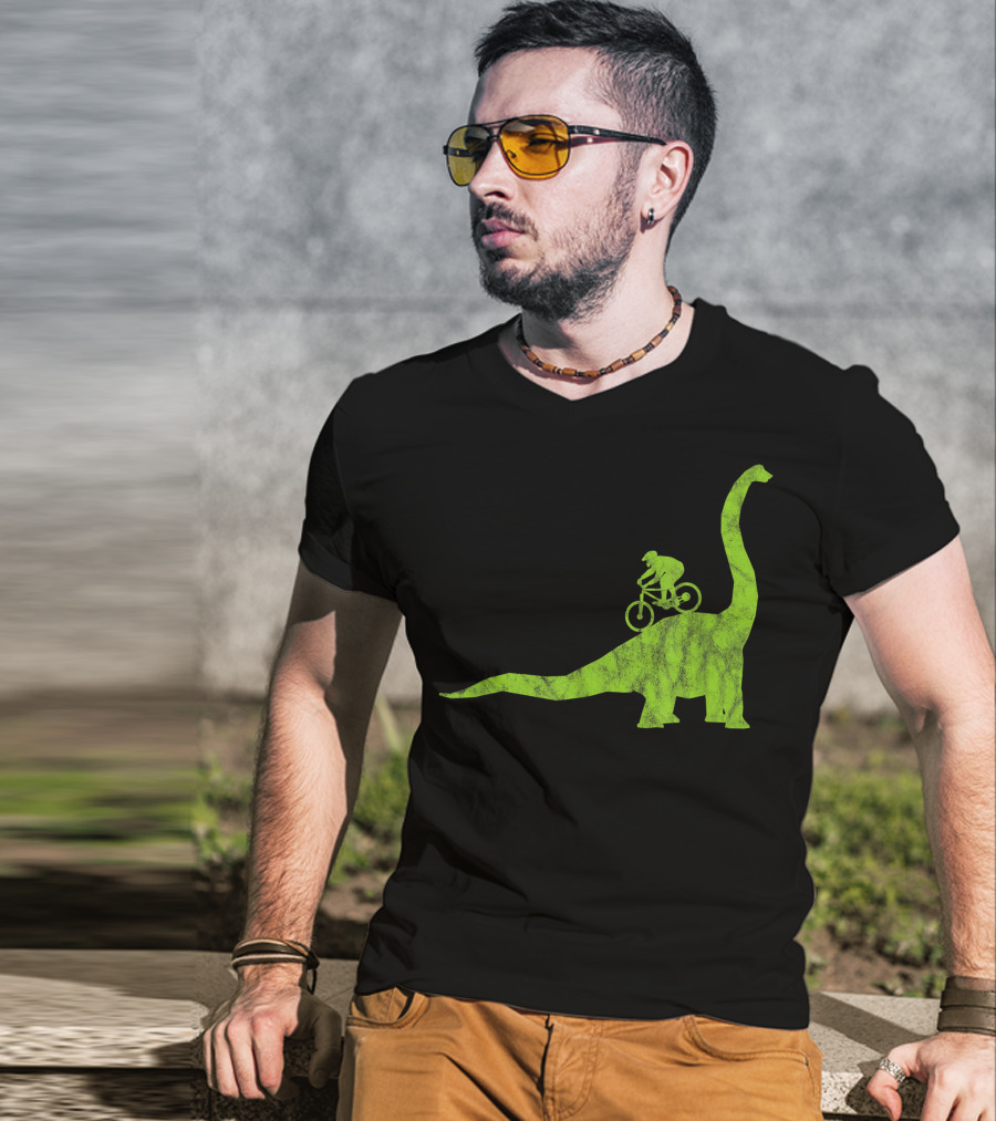 Mountain Bike MTB Dinosaur Funny Cycling Bicycle Rider Adventure T-Shirt