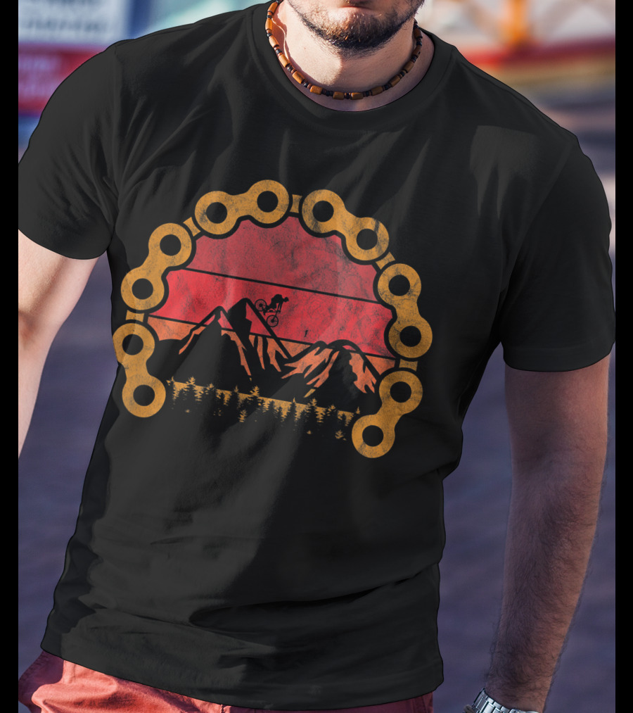 Mountain Bike MTB Biker Downhill Cycling Adventure In Mountains T-Shirt