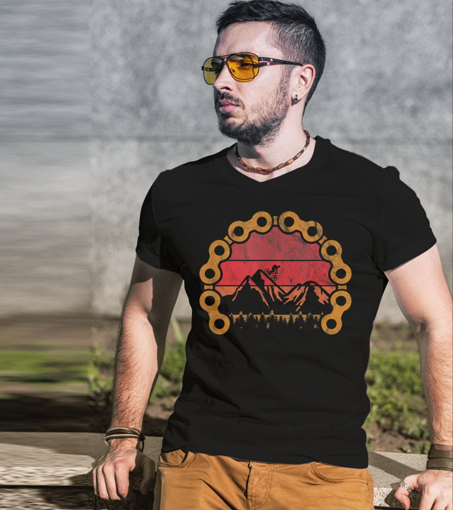 Mountain Bike MTB Biker Downhill Cycling Adventure In Mountains T-Shirt