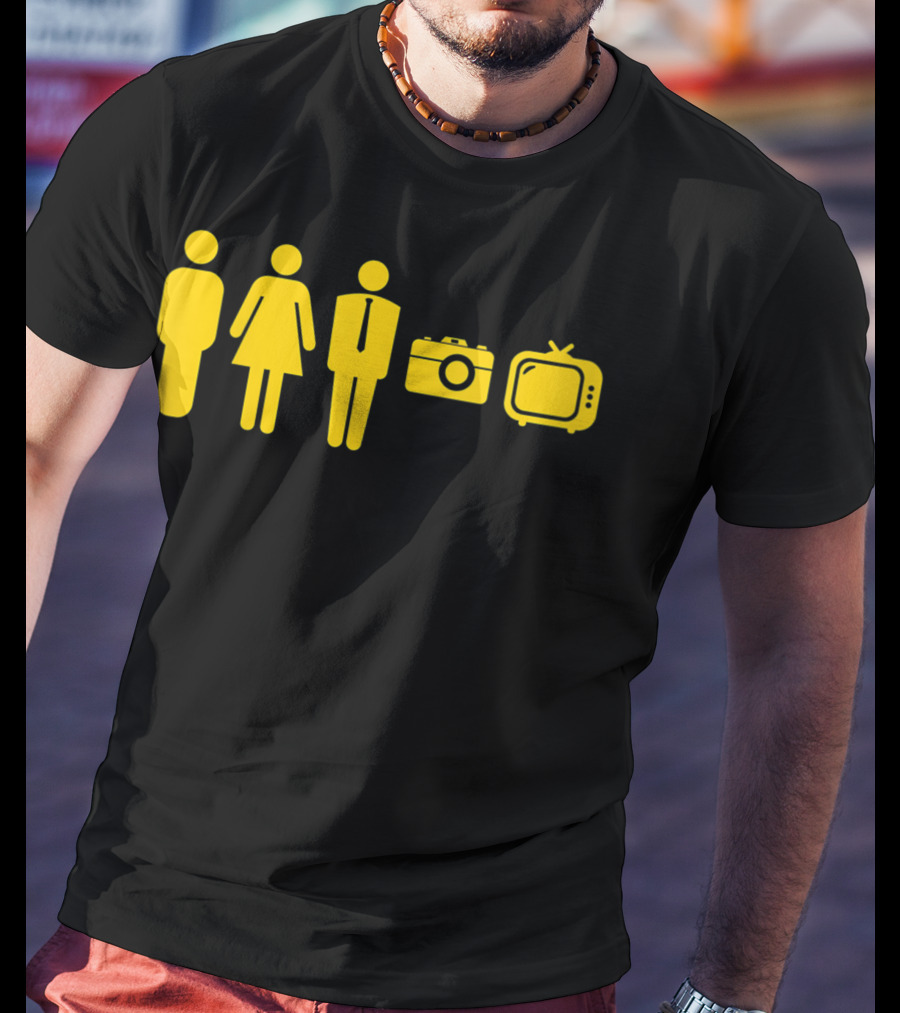 Person Woman Man Camera TV Icons T-Shirt