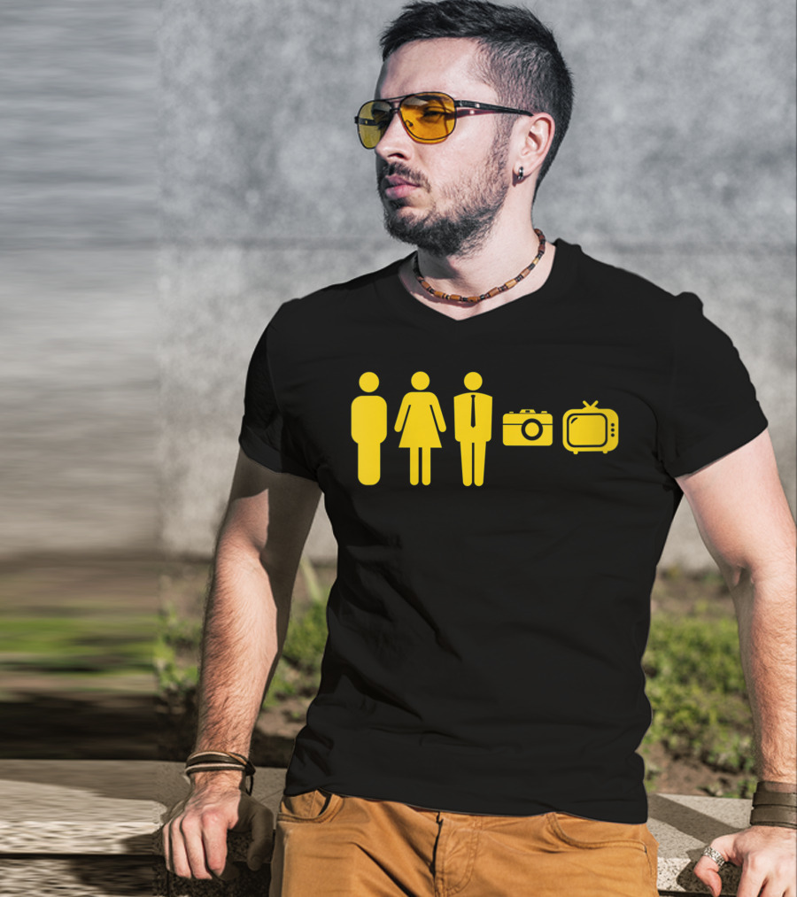 Person Woman Man Camera TV Icons T-Shirt