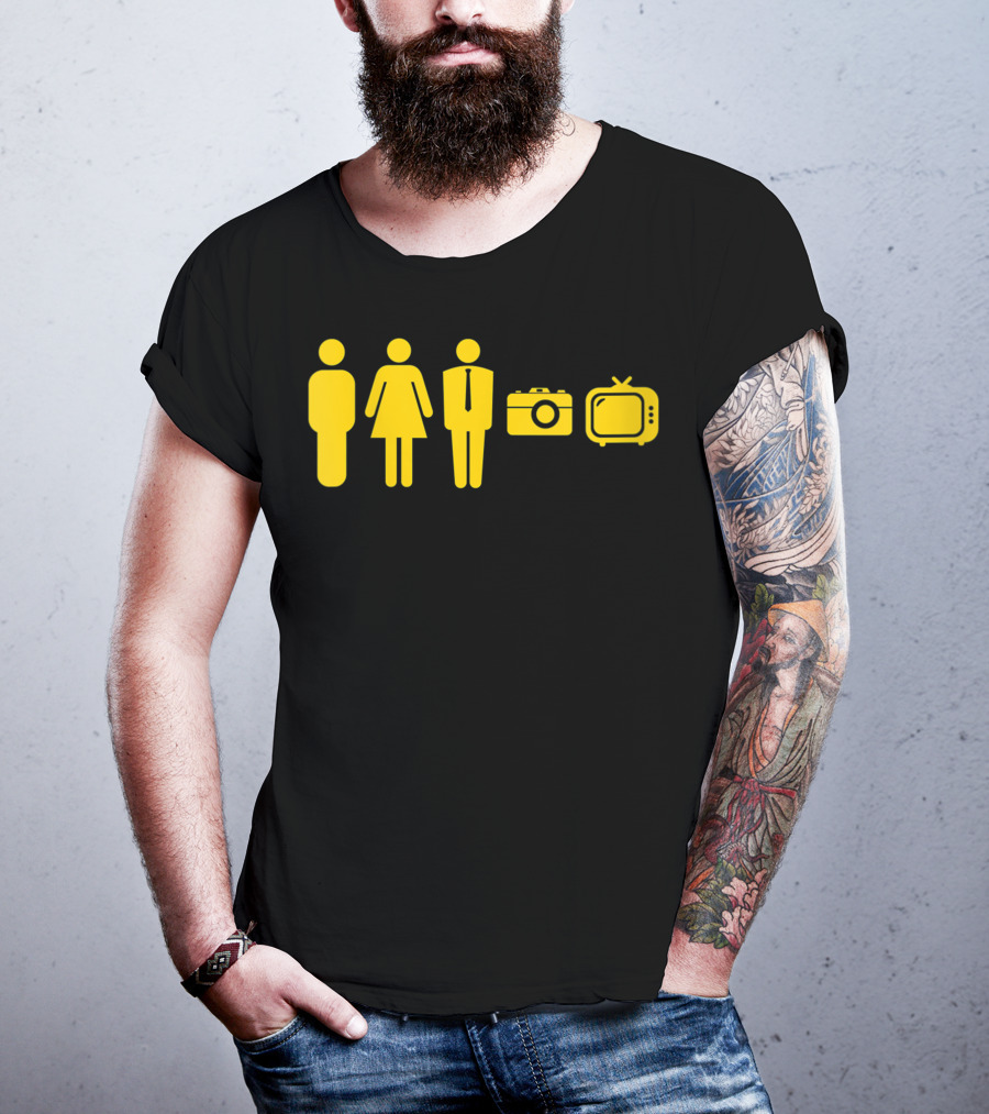 Person Woman Man Camera TV Icons T-Shirt