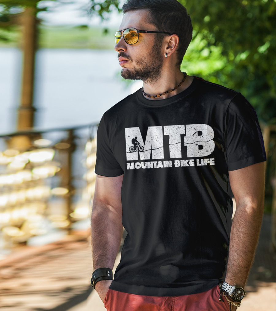 MTB Mountain Bike Life Biking Cycling Cyclists Bikers T-Shirt