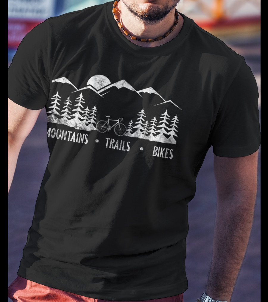 Mountains Trails Bikes Cycling MTB Mountain Bike Adventure T-Shirt
