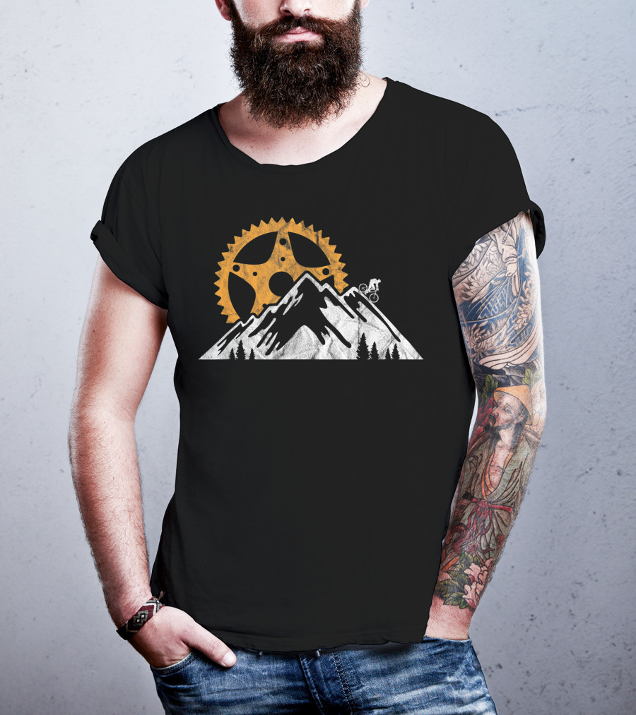 Mountain Bike Cycling Bicycle Gear And Downhill Adventure Biking T-Shirt