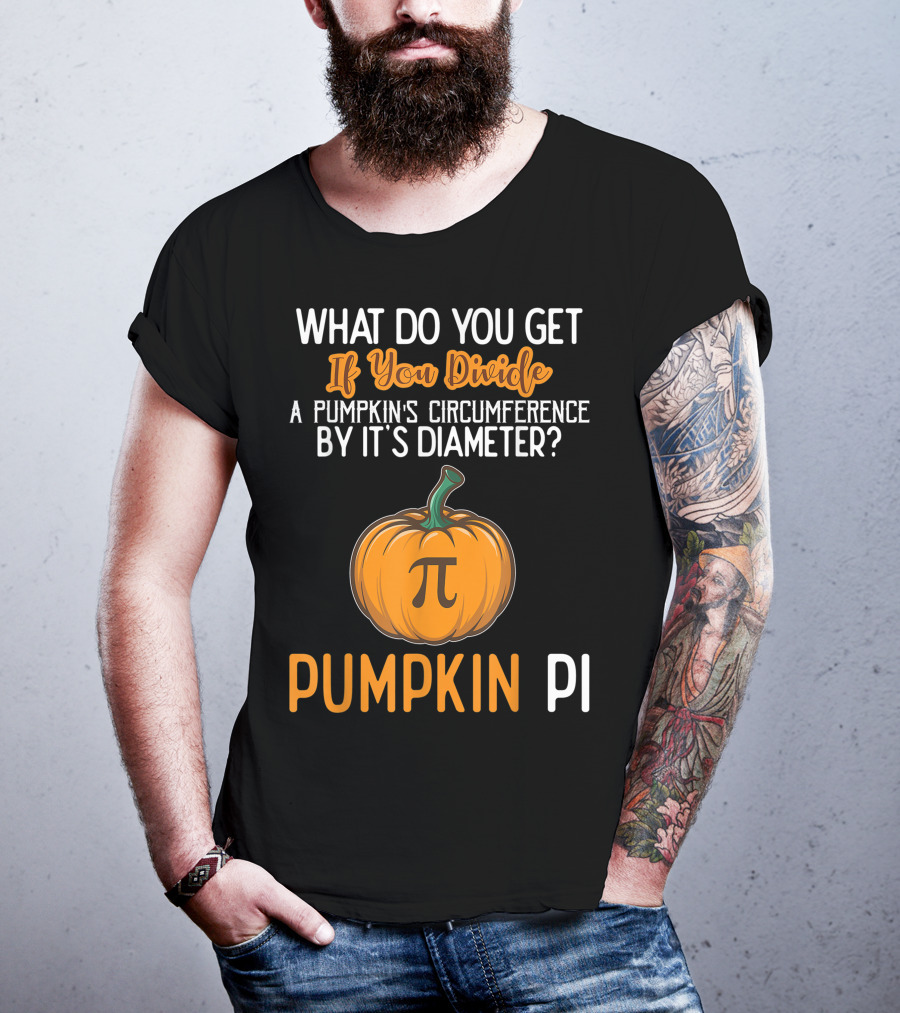 Funny Pumpkin Pi Math Teacher Halloween Costume Joke T-Shirt