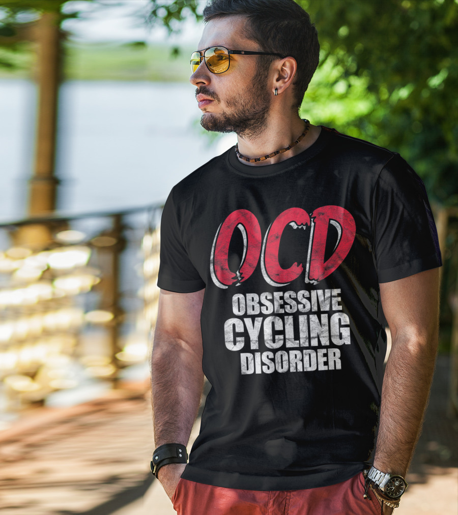 OCD Obsessive Cycling Disorder Funny Bike Cycling Biking Basic T-Shirt