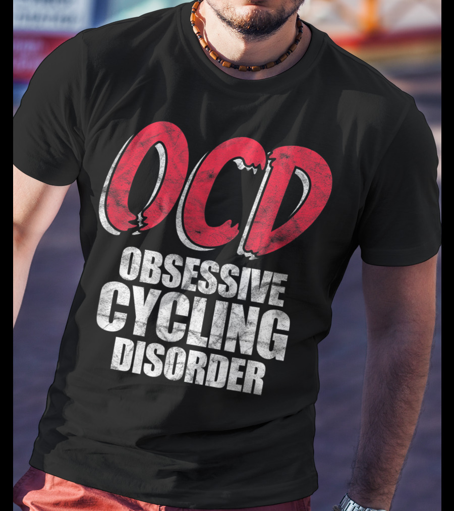 OCD Obsessive Cycling Disorder Funny Bike Cycling Biking Basic T-Shirt