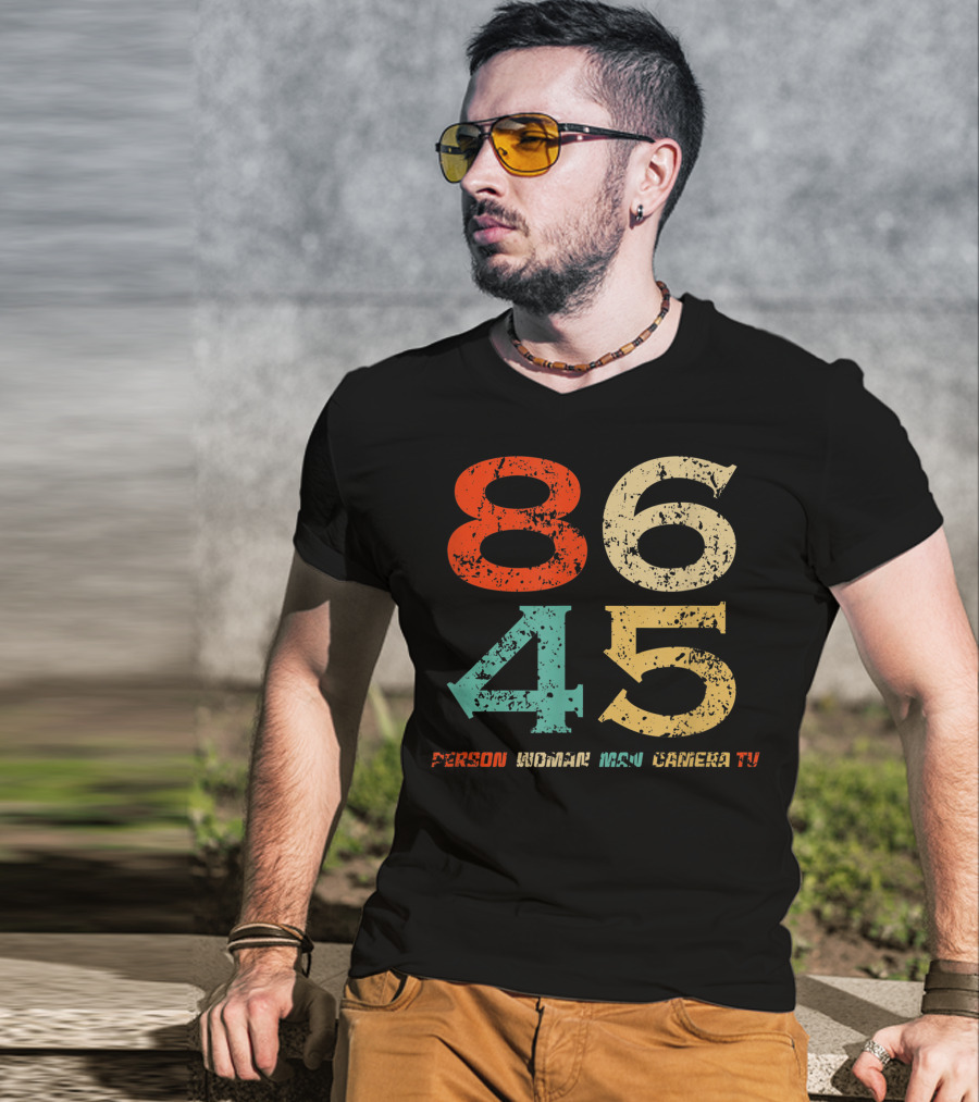 86 45 Person Woman Man Camera TV T-Shirt