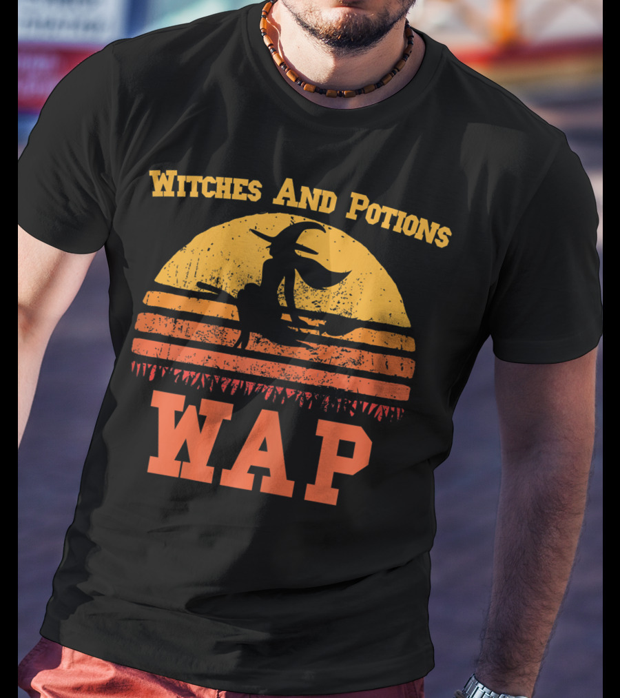 Wap Witches And Potions Retro Halloween T-Shirt