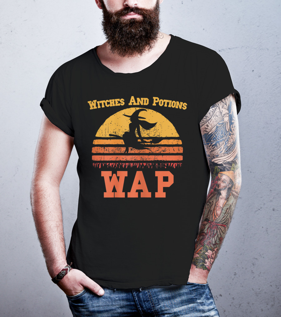 Wap Witches And Potions Retro Halloween T-Shirt