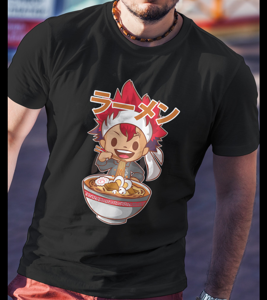 Ramen Anime Character Eating Noodles T-Shirt