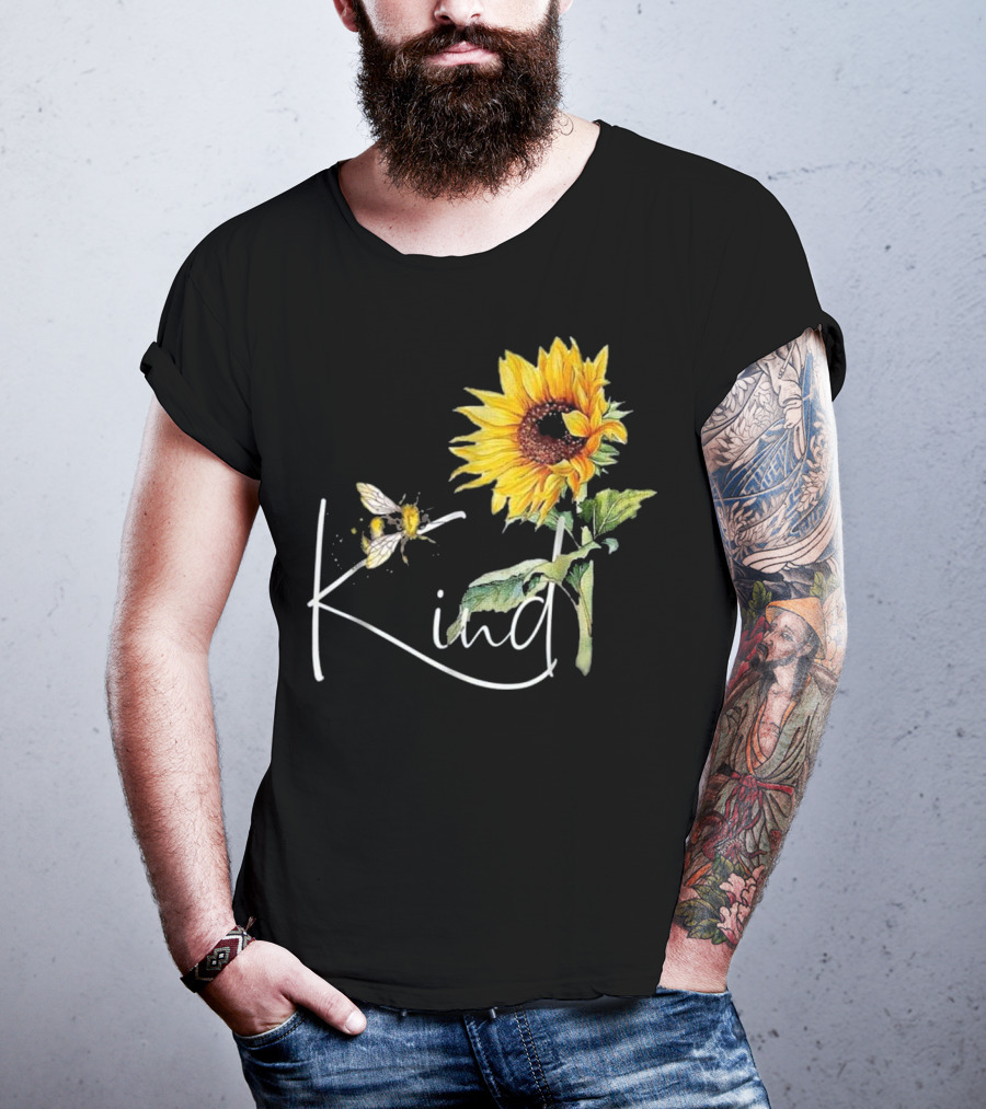Kind Bee Sunflower Teacher T-Shirt