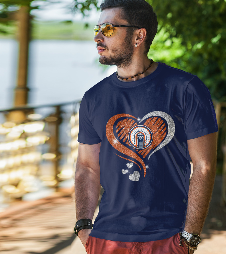 Illinois Tribal Chief Heart T-Shirt