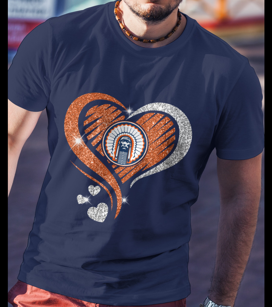 Illinois Tribal Chief Heart T-Shirt