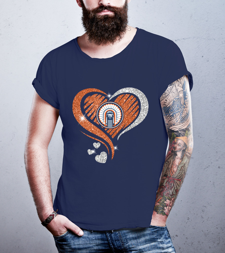 Illinois Tribal Chief Heart T-Shirt