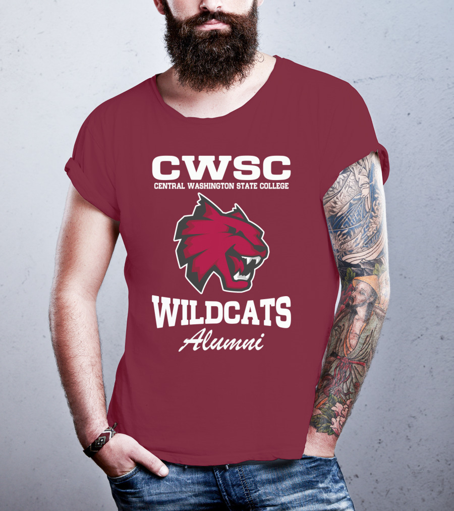 CWSC Central Washington State College Wildcats Alumni T-Shirt